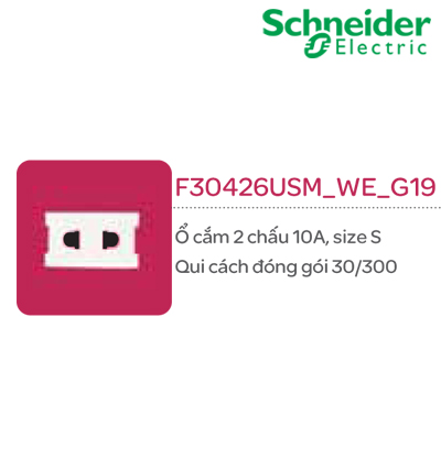 Ổ CẮM SCHNEIDER F30426USM_WE_G19