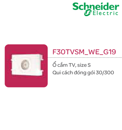Ổ CẮM TV SCHNEIDER F30TVSM_WE_G19