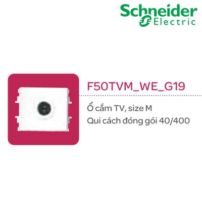 Ổ CẮM TV SCHNEIDER F50TVM_WE_G19